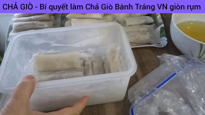 bí quyết làm chả giò bánh tráng Việt Nam