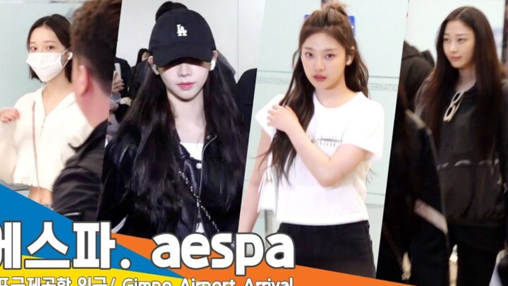คอนเสิร์ต aespa ที่โอซาก้าสิ้นสุดลง สมาชิกเดินทางถึงสนามบินกิมโป กรุงโซล