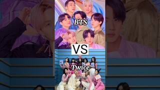 BTS vs Twice ✅ ( no hate) #shorts #youtubeshorts #bts #btsarmy #twice #suga #jungkook #viral  #jimin