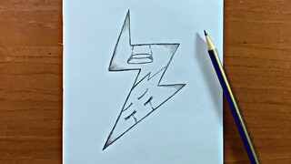 Easy drawings | how to draw a cry face inside a flash