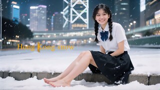 When heavy snow falls in Hong Kong