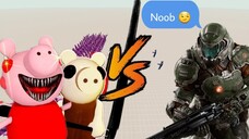 Piggy Creepy Vs Doom Guy - Doom Slayer - Totally Accurate Battle Simulator - Tab