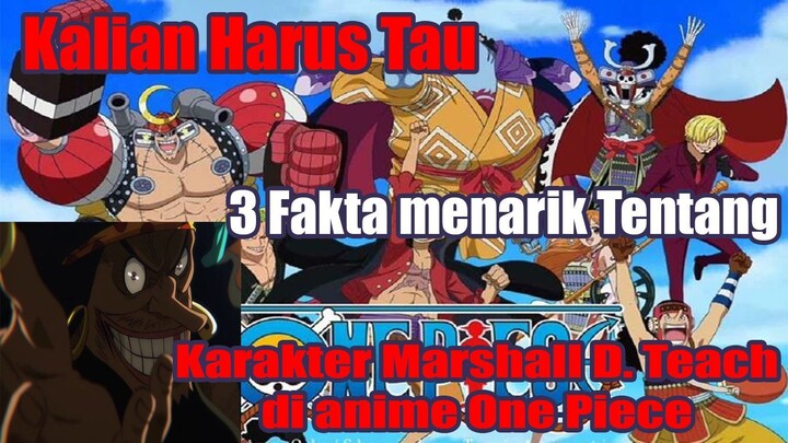 Kalian Harus Tau 3 Fakta Menarik Tentang Karakter Marshall D. Teach di Anime One Piece