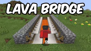 AKU BIKIN LAVA BRIDGE DI MINECRAFT!