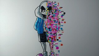 GLITCH SANS How To Draw Easy Cách vẽ Chế Sans Lỗi Siêu Ngầu