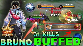 SAVAGE! Bruno Buff is So Good | Bruno Best Build 2022 | MLBB