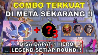 COMBO TERKUAT DI META SEKARANG !! DAPAT 1 HERO LEGEND SETIAP ROUND !! COMBO MAGIC CHESS TERKUAT 2023