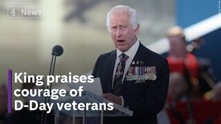 King Charles pays tribute to veterans on D-Day 80th anniversary