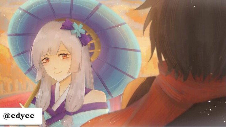 Membuat fanart Kagura dan hayabusa dari game Mobile Legends