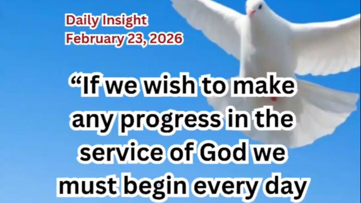 Daily Insight February 23, 2026 #faith #saint #insight