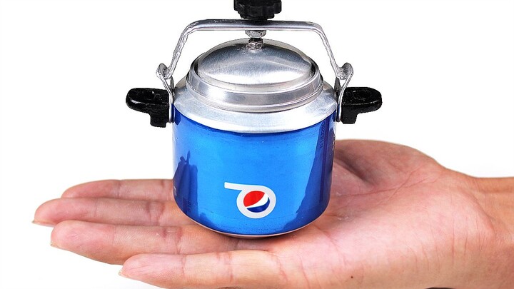 【Handmade】Teach you to make a super cute mini pressure cooker with a Coke can