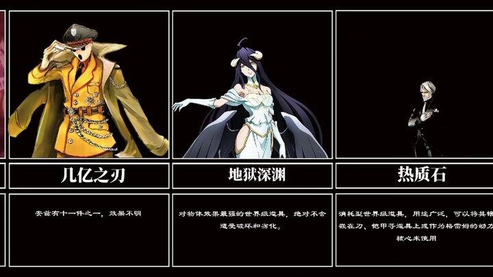Overlord世界已知所有的世界级道具与能力！