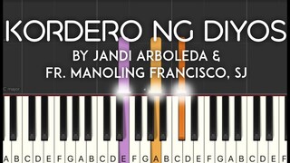 Mass Song: Kordero ng Diyos (Arboleda & Francisco, SJ) synthesia piano tutorial