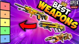 RANKING The WEAPONS In APEX LEGENDS MOBILE | BEST WEAPONS and FULL TIER LIST