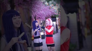 cosplay sakura dan hinata #sakura #hinata #sakuraharuno #hinatahyuga