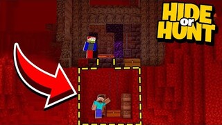 finding a SECRET Minecraft Base UNDERNEETH a RUINED PORTAL! (Hide Or Hunt #4)