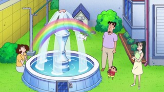 Crayon Shin-chan: Shin-chan invites Nanako to his home to see the fountain, and Meiya's underwear ac