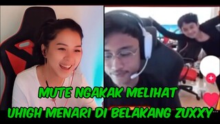 MUTE NGAKAK MELIHAT TARIAN UHIGH DI BELAKANG ZUXXY