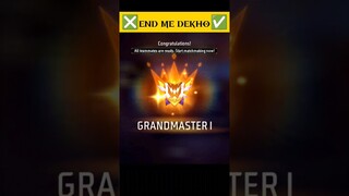 Finnally Grandmaster Ho Gaya 🥳 - Free Fire MAX #shorts #freefire #shortvideo