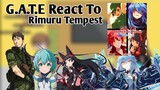G.A.T.E React to Rimuru Tempest | Spacial Au | CrossOver | Wattpad AU | Part 1/2