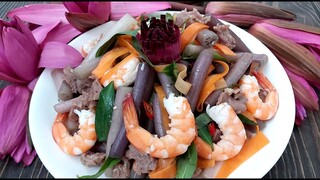 Cách làm Gỏi Bông Súng chua cay thật là ngon của Hồng Thanh Food