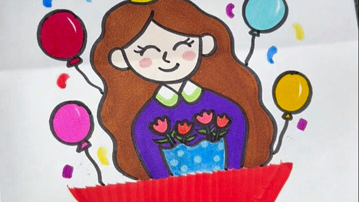 Chỉ cần dùng tấm lòng yêu thương là có thể vẽ được những bức tranh gấp đẹp mắt, thật thích hợp để tặ