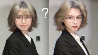 Just lifting my bangs, what a huge change?!