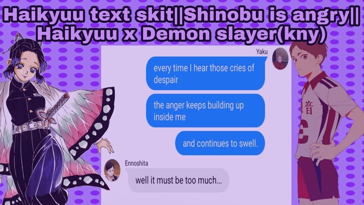 🎴 Haikyuu text skit||Shinobu is angry|| Haikyuu x Demon slayer (kny)🎴