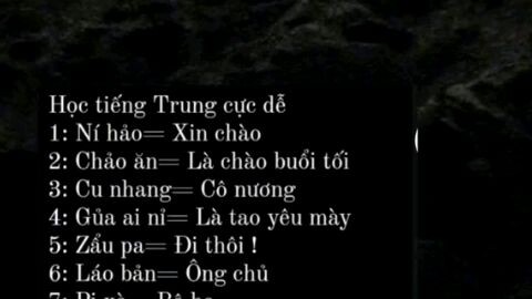 Học tiếng trung cực dễ nha có rất là nhiều từ mọi người cứ học đi