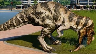 Jurassic World Evolution - Baryonyx & Ceratosaurus Breakout & Fight! (1080p 60FPS)
