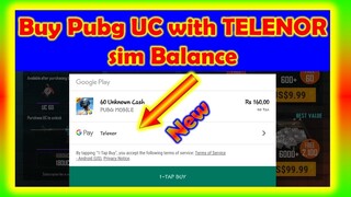 Buy pubg UC in Pakistan with Telenor sim balance | New method