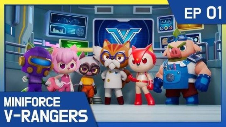 ❇️ [English dub.] MiniForce V-Rangers ❇️ EP01 – Meet the V-Rangers ❇️