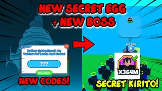 NEW Codes + New Boss + SAO MAP + SECRET EGG & MORE!! | Anime Punching Simulator Roblox!