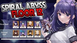 Raiden C0 & Hu Tao C0 on Spiral Abyss 2.8 Floor 12 with 9 Stars | Genshin Impact 2.8 [PC]