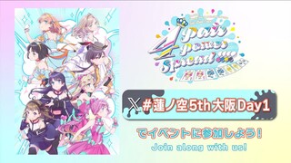 Hasunosora School Idol Club 5th Live Tour – “4Pair Power Spread!!!!”, Day 1 in Osaka