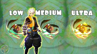 Yin M World Skin in Different Graphics Settings MLBB Comparison