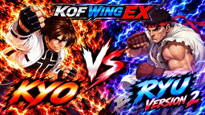 Kyo vs Ryu V2 | KOF Wing EX | CPU vs CPU | #0000000022