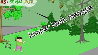 lempar buah mangga