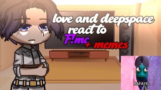 Love and deep space react to F!MC || Ft: F!Y/N || Otome Game