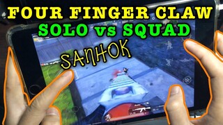 #6 FOUR FINGER CLAW HANDCAM | SOLO vs SQUAD in SANHOK