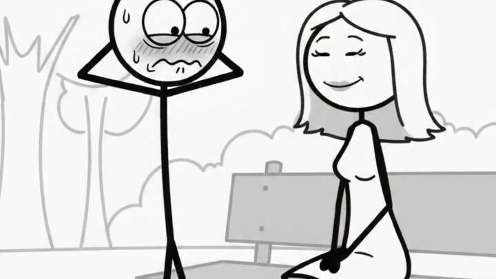 He Fell in Love 😂❤️ #Shorts#Stickman #Comedy #Funny #Animation #KRudra