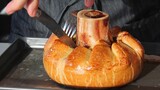 Giant British Baked Pie Filled With Aromatic Beef Stew