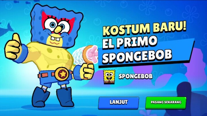 AKHIRNYA DAPAT SKIN GRATIS SPONGEBOB || brawlstars brawl star x Spongebob