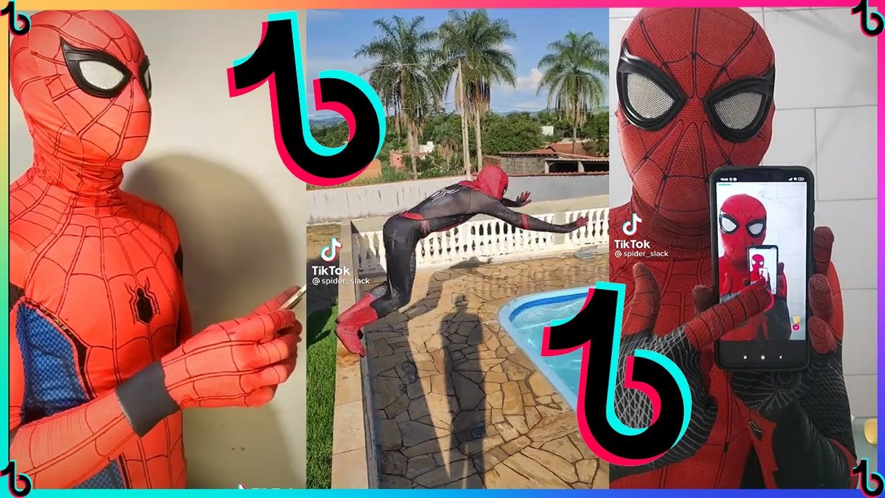 😂MELHORES VÍDEOS DO HOMEM ARANHA DO TIKTOK #4 - (@spider_slack