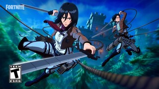 Fortnite NEW ATTACK ON TITAN SKINS! (Mikasa & Levi)