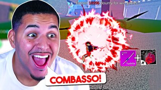 a COMBINAÇÃO PERFEITA! TUSHITA e SANGUINE ART é INSANO! Blox fruits 🔥