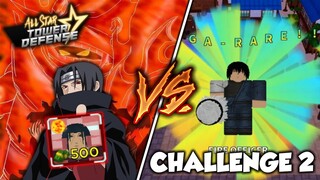 LEVEL 80 6 STAR ITACHI IN CHALLENGE 2 | 3 UNITS SHOWCASE | ROBLOX ALL STAR TOWER DEFENSE