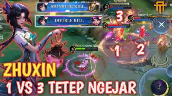 ZHUXIN NGEJAR 3 MUSUH ! TETEP RATA MUSUHNYA !