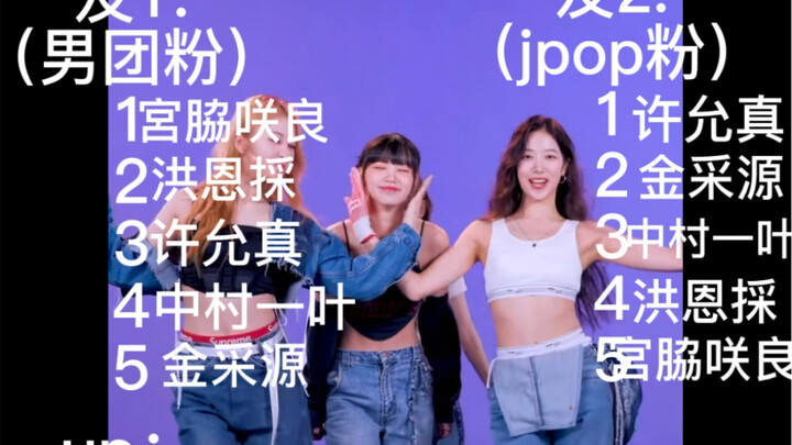 สมุดรายชื่อสาวๆ, แฟนคลับบอยแบนด์, อันดับความชื่นชอบของคนฟัง J-Pop ต่อบอยแบนด์เกาหลี (มุมมองส่วนตัว) 