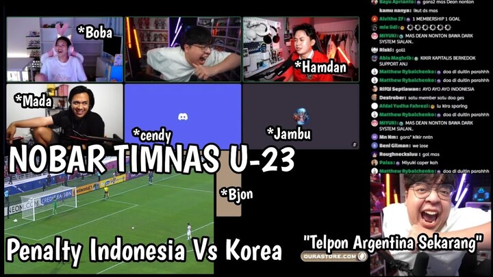 Reaksi Deankt dan Bala Bala Nonton Penalty Indonesia U-23 Vs Korea Selatan U-23